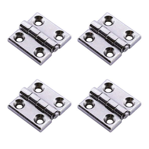 Metal 30x30 mm 4 ADET Yaprak Menteşe Gümüş Krom  Kapi Pencere Dolap Mobilya Kapak Menteşe Bağlantı ürün görseli 1
