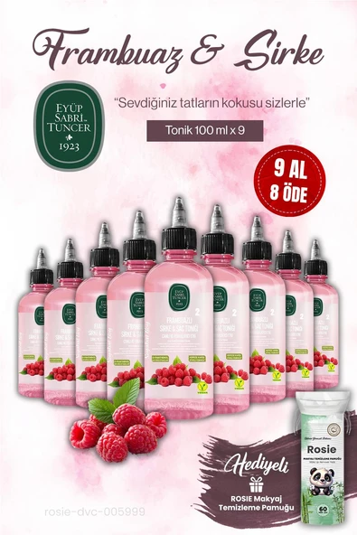 EST 9 AL 8 ÖDE Frambuaz Sirke Tonik 100 ml, ROSIE makyaj pamuğu ürün görseli 1
