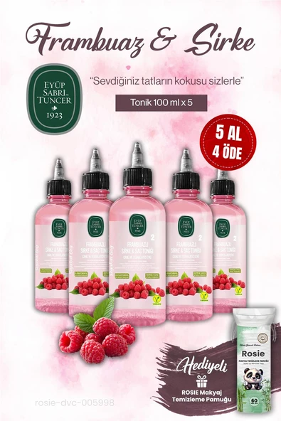 EST 5 AL 4 ÖDE Tonik 100 ml Frambuaz Sirke, ROSIE makyaj pamuğu ürün görseli 1