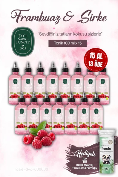 15 AL 13 ÖDE EST Frambuaz Sirke Tonik 100 ml, ROSIE makyaj pamuğu ürün görseli 1