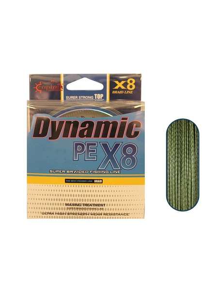 Captain Dynamic PE 8 Örgü İpi Misina 300mt Yeşil İp Misina ürün görseli 1