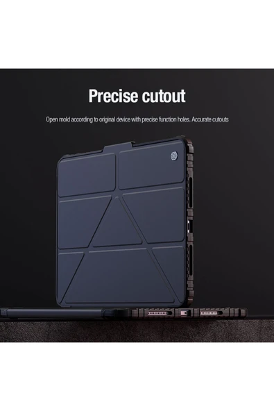 Cisteen NİLLKİN Apple iPad Pro 11 M4 2024 Yatay ve Dikey Standlı Darbe Dayanıklı Tablet Kılıfı ürün görseli 1