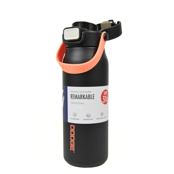 Dodge Çelik Termos Matara 580Ml Siyah - Resim 2