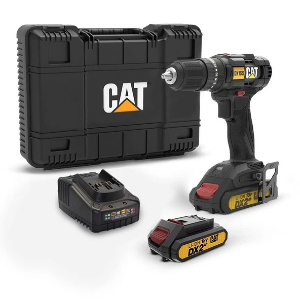 CAT DX155.1 Çift Akülü Şarjlı Darbeli Matkap 18Volt/2.0Ah ürün görseli 1