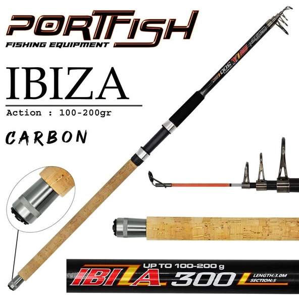 PORTFİSH IBİZA 390 CM OLTA KAMIŞI 200 GR ürün görseli 1