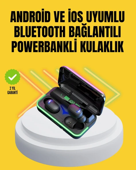 E10 Powerbanklı Bluetooth Kulaklık Oyun Modu ve Şık Tasarım ürün görseli 1