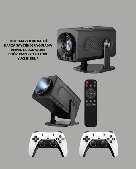 HCS350pro Android 11 İşletim Sistemli Mini Projektör - Resim 3