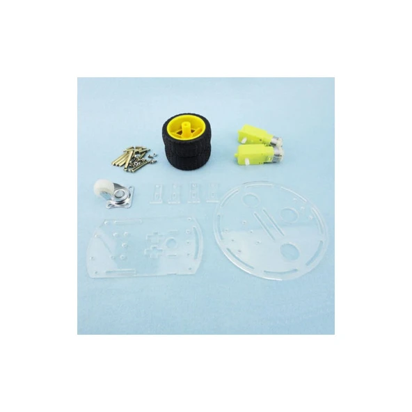 2WD Çift Kat Disk Mini Mobil Araç Kiti - Demonte - Resim 3