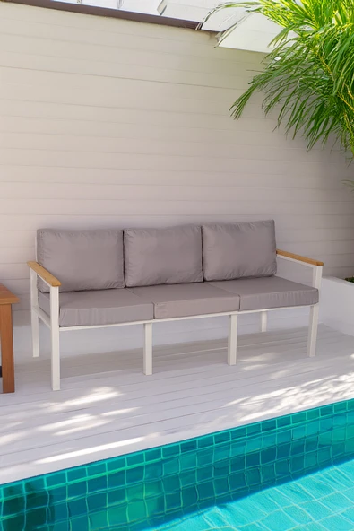 NEOKAS  Balkon Mobilyası, Bahçe Takımı, 1 üçlü Koltuk, Kafe Koltuğu, Bekleme Alanı Koltuğu ürün görseli 1