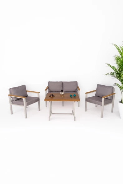 NEOKAS  Balkon Mobilyası, Bahçe Takımı, 1+1+2+Masa, Kafe Koltuğu, Bekleme Alanı Koltuğu ürün görseli 1