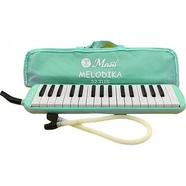 32 Tuşlu Melodika Bez Çantalı -Pastel Yeşil ürün görseli 1