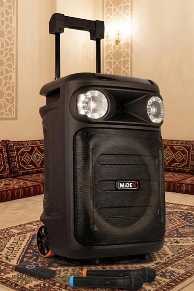 Midex 1100 Watt Ekholu Kablosuz Mikrofonlu Şarjlı Mevlüt Anfisi MXR-1100 (Bluetoth Usb) ürün görseli 1