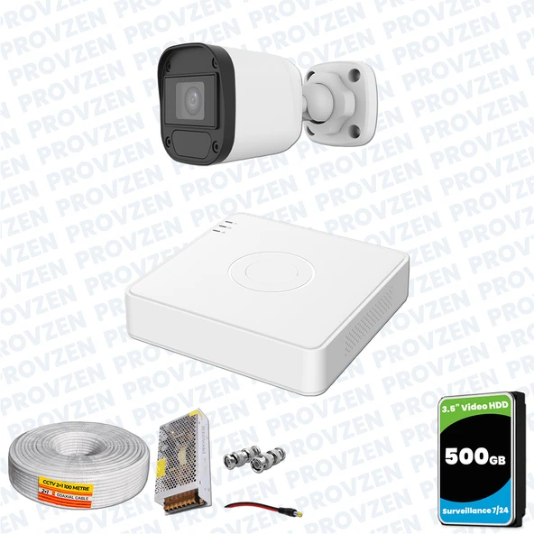 Provzen Hikvision Unv 1'li Full HD Güvenlik Kamerası Set Gece Görüş, Mikrofon, Olay Anında Bildirim ürün görseli 1