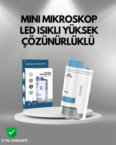 ABS Gövdeli Öğrenci ve Hobi Mikroskobu – Mavi Renk ürün görseli 1