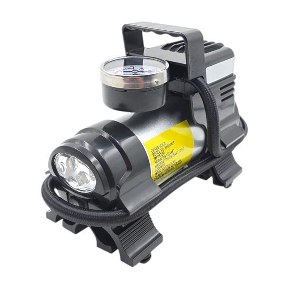 Fixonic B.H.D BHD00829 12V Saatli Çakmaklık Girişli Kompresör Işıklı ürün görseli 1