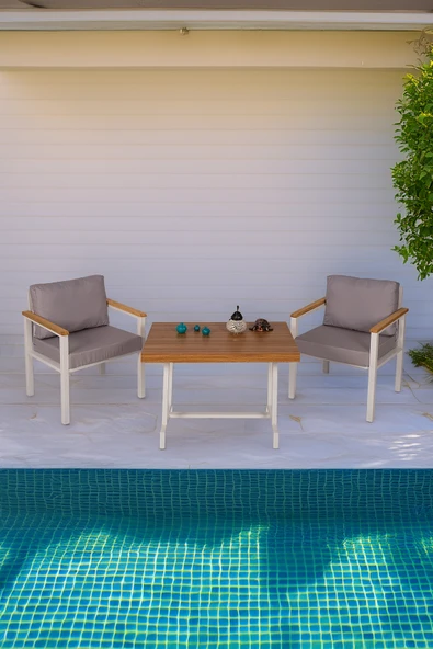 NEOKAS  Balkon Mobilyası, Bahçe Takımı, 1+1+Masa, Kafe Koltuğu, Bekleme Alanı Koltuğu ürün görseli 1