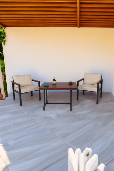 NEOKAS Balkon Mobilyası, Metal Oturma Grubu, Balkon Seti, Kafe Koltuğu, Teras Takımı, 2 Tekli Koltuk + 1 Adet Masa ürün görseli 1