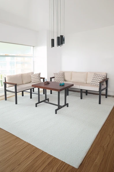 NEOKAS Metal Bahçe Takımı, Balkon Seti, Kafe Koltuğu, Bekleme Alanı Koltuğu, 2 + 3 + M ürün görseli 1