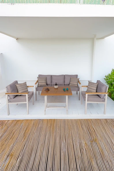 NEOKAS  Bahçe Takımı, Balkon Mobilyası, 1+1+3+Masa, Kafe Koltuğu, Bekleme Alanı Koltuğu ürün görseli 1