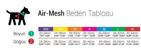Tailpetz Air Mesh Harness Göğüs Tasması Mavi Medium - Resim 7