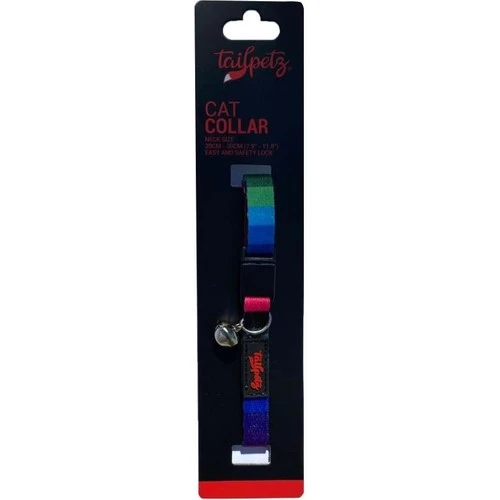 Tailpetz Easy & Safety Lock Çıngıraklı Ayarlanabilir Kedi Boyun Tasması WAVE ürün görseli 1