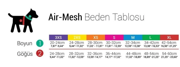 Tailpetz Air-Mesh Harness Göğüs Tasması Patch Medium - Resim 2