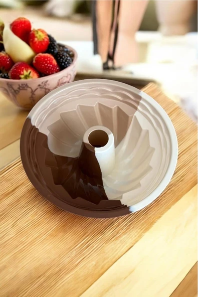 Bycomo Gıda İle Temasa Uygun Rüzgar Desenli Silikon Kek Kalıbı 23 cm ürün görseli 1