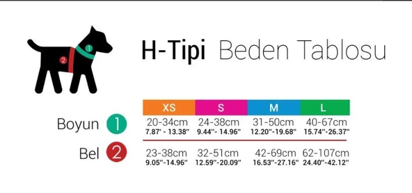 Tailpetz Rainbow Göğüs Tasmasi M - Resim 3
