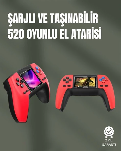 P5 GamePad Retro Konsol – Nostaljik Oyun Deneyimi, 520 Klasik Oyun Seçeneği ürün görseli 1