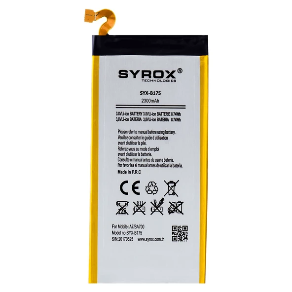Syrox Samsung A700 A7 2015 Batarya Pil B175 - Resim 2