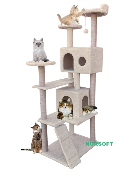Nursoft Kule Kedi Evi Tırmalama ürün görseli 1