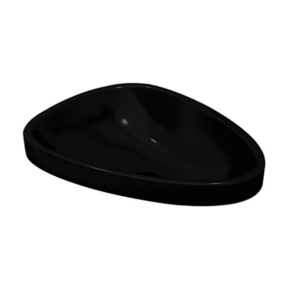 Bocchi 1112-005-0125 Etna Tezgah Üstü Lavabo Parlak Siyah 58 Cm ürün görseli 1