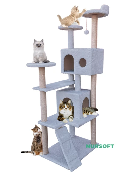 Nursoft Kule Kedi Evi Tırmalama ürün görseli 1