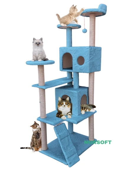 Nursoft Kule Kedi Evi Tırmalama ürün görseli 1