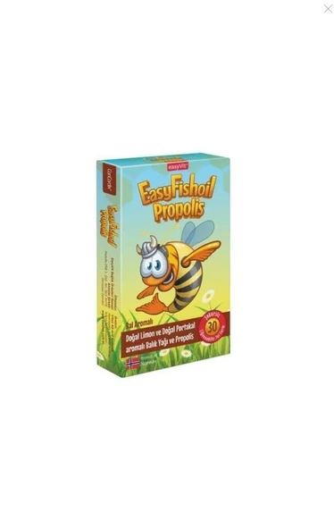 Easy Fishoil Propolis Omega 3 Bal Aromalı 30 Jel Tablet ürün görseli 1