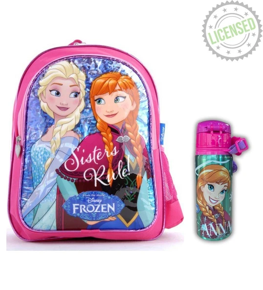 Frozen Lisanslı Kız Çocuk Okul Çantası - Suluk Seti | Elsa & Anna Desenli ürün görseli 1