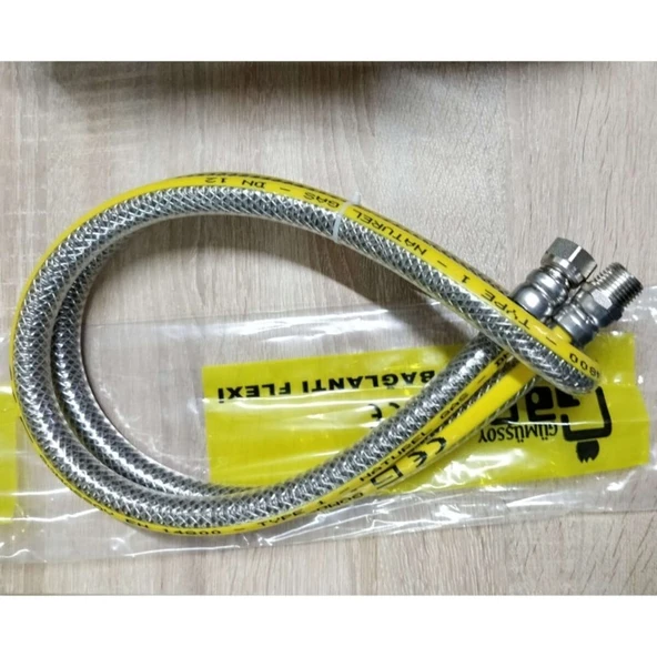 Ock  200 cm Doğalgaz Flex Bağlantı Hortumu Gaz Flexi Soba Fırın Ocak Gaz Bağlantısı ürün görseli 1