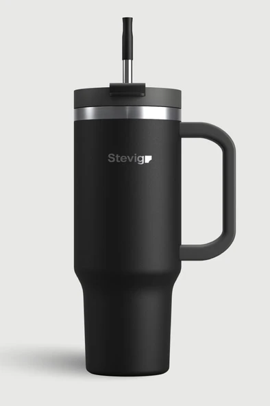 Stevig 2 Moods Tuck-in Tumbler Sızdırmaz Çelik Termos 900 ML Black ST-236 ürün görseli 1