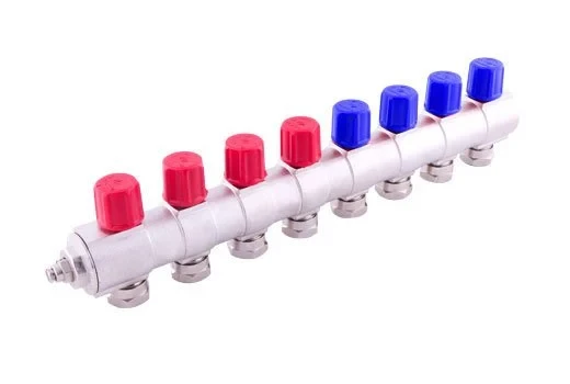 Türkoğlu Kendinden Vanalı Kollektör  (Mavi-Kırmızı) (Pirinç) ürün görseli 1