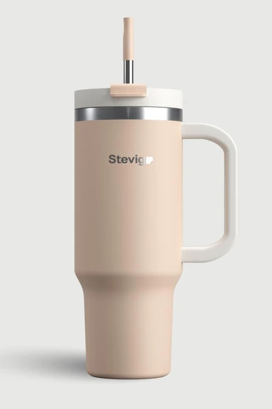 Stevig 2 Moods Tuck-in Tumbler Sızdırmaz Çelik Termos 900 ML Bisque ST-239 ürün görseli 1