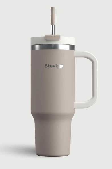 Stevig 2 Moods Tuck-in Tumbler Sızdırmaz Çelik Termos 900 ML Pure Cashmere ST-243 ürün görseli 1