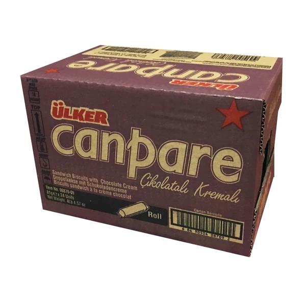 Ülker Canpare Çikolatalı Bisküvi 81 gr 24 adet ürün görseli 1