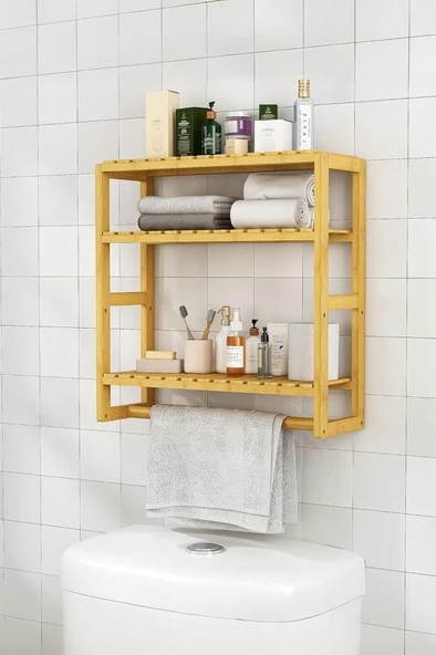Digithome Bambu Mini 8 Form Organizer Mutfak ve Banyo Düzenleyici Askılı Duvar Rafı Havluluk DB-0028 ürün görseli 1