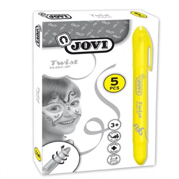 Jovi Twist Stick 5'li SARI Yüz Boyama Kalemi ürün görseli 1
