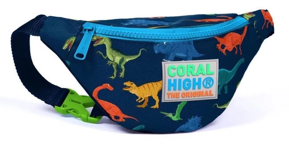 Coral High Dinazor Desenli Erkek Çocuk Bel Çantası ürün görseli 1