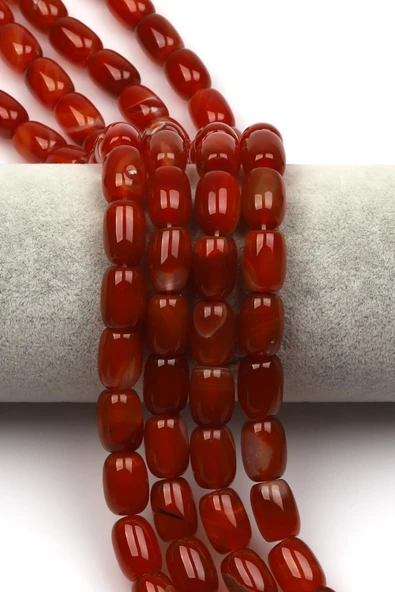 Turuncu Akik Doğaltaş Dizi 10 x 14 mm Kapsül Kesim ürün görseli 1