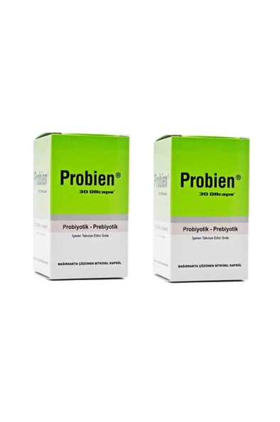 Probien Probiyotik Prebiyotik 30 Kapsül 2'Li PAKET (SKT:07/2028) ürün görseli 1