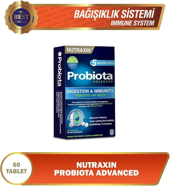 Nutraxin Probiota Advanced 60 Tablet (SKT:07/2027) - Resim 2