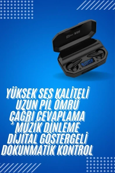 Rgb Işıklı Çift Mikrofonlu Siyah Profesyonel Oyuncu Kulaklığı Kablosuz Kulakiçi ürün görseli 1