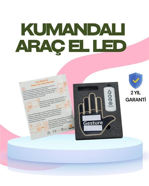 Yüksek Görünürlüklü Otomobil Jest Işığı – 3 Modlu LED Arka Cam Aksesuarı, Pratik ve Eğlenceli ürün görseli 1